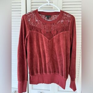 Shyanne Lace and Velvet Top